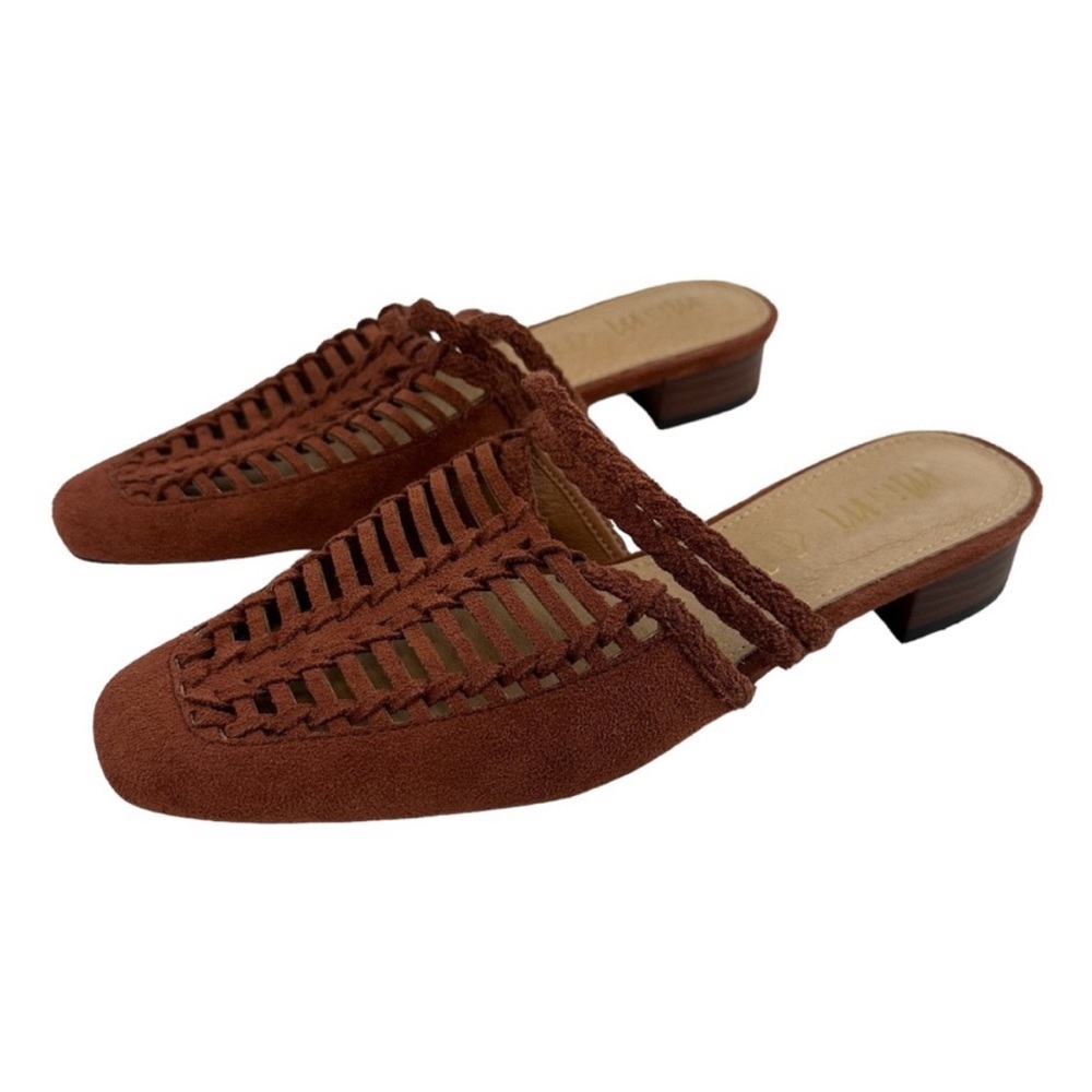 Mi.iM Vegan Suede Woven Mules